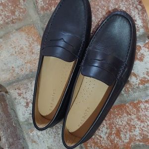 Talbot's Navy Leather penny loafer Size 11. Made in Brazil